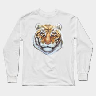 Snow Tiger Head (cut out) Long Sleeve T-Shirt